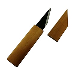 Wakajishi Steel-Containing Box-Cutter-Style Knife In Cherry-Wood Sheath