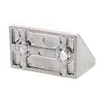 Tabbed Reversal Bracket - For 2 Slots - For 6 Series (Slot Width 8 mm) Aluminum Frame, 4 Mounting Holes Type