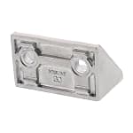 Tabbed Reversal Bracket - For 2 Slots - For 6 Series (Slot Width 8 mm) Aluminum Frame, 4 Mounting Holes Type