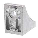 Tabbed Brackets - For 1 Slot - For 8 Series (Slot Width 10mm) Aluminum Frames - Brackets with Slotted Hole on One Side