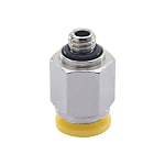 Miniature Fittings Straight Male Connector, Hex Flat