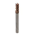 XCP Coated Carbide Square End Mill For Tempered Steel / High Hardness Steel Machining / 4-Flute / 45° Torsion / Short/Regular Type