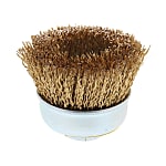 Brass-Coated Steel Wire Cup Brush (Yellow Stranded Wire), Used by Attaching to Electric Tools and Pneumatic Tools