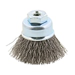 SUS304 Stainless Steel Cup Brush, Mounting Part: Screw