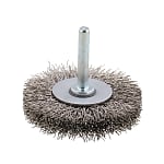 SUS304 Stainless Steel Press Wheel Brush with Shaft
