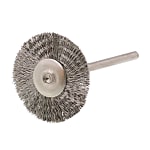 Mounted Wheel Brush With Miniature Stainless Steel Shank MW