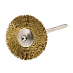 Miniature Brass Wheel Brush with Shaft