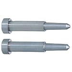 Precision One-Step Core Pins -Shaft Diameter (P) Designation (0.005mm Increments)/Shaft Diameter Tolerance 0_-0.005/Tip A・V Tolerance ±0.005 Type-