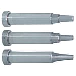 Two-Step Core Pins -Shaft Diameter (D) Selection/Shaft Diameter Tolerance 0_-0.005/Tip A·V･E Tolerance ±0.01 Type-