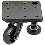 Casters with Integrated Plate and Adjustment Pad/MC Nylon Wheel