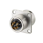 PRC03 Flange Panel Mount Receptacle (One-touch Lock)