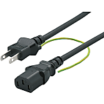 AC Cord, Fixed Length (PSE), With Both Ends, Rated Current (A): 12