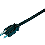 AC Cord, Fixed Length (UL/CSA), Single-Side Cut-Off Plug, Cable Shape: Round