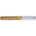 AS Coated Powdered High-Speed Steel Roughing End Mill, 45° Spiral, Long, Center Cut