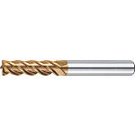 AS Coated High-Speed Steel Square End Mill, 4-Flute / Regular