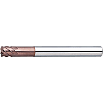 SHC Series Carbide High-Helical End Mill, for High-Hardness Steel Machining, Multi-Blade, 45° Spiral / Stub, Head-Relief Model