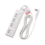 4-Outlet Surge-Protected Power Strip With Flat Switches