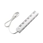 Energy Saving Power Strip With Individual Switch (Horizontal Insertion Type)