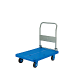 Silent resin platform truck with foldable handle
