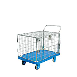 Silent resin platform truck PLA300 with wire mesh frame