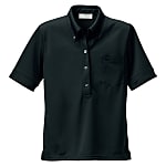 AZ-861207 Ladies' Short-Sleeve Knit Button Down Shirt