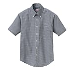 AZ-7825 Short-Sleeve Gingham Check Button Down Shirt (Unisex)