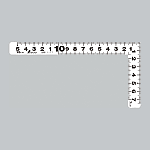 Tri-Square, Carpenter's Scale Flat White Combination Scale