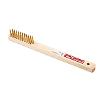Wire Brush With Wooden Handle, Plated 3 Row Type, No. 100
