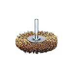 Shaft-Mounted Steel-Plated Wire Wheel Brush (Yellow Stranded Wire)