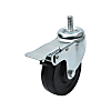 Rubber Casters Swivel With Stopper Screw-in Type