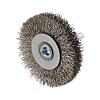 SUS304 Stainless Steel Press Wheel Brush with Shaft