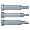 Precision Two-Step Core Pins -Shaft Diameter (P) Designation (0.005mm Increments)/Shaft Diameter Tolerance 0_-0.005/Tip A･V･E Tolerance ±0.005 Type-