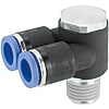 One-Touch Couplings - 2-Port Swivel Elbows