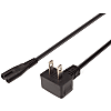 AC Cord, Fixed Length (PSE), Attached to Both Ends, Low-Angle Type