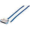 Cable with Dsub connector EMI measures, high density (3 rows) selectable type