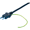 AC Cord, Fixed Length (PSE), Single-Side Cut-Off Plug, (With Earth), Plug Shape: A-2