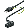 AC Cord, Fixed Length (PSE), With Both Ends, Plug Shape: A-2