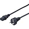AC Cord, Fixed Length (VDE), With Both Ends, Black