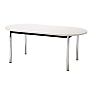 Conference Table Without Bottom Shelf, Table Top Color White/Woody