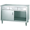 Cabinet workbench with adjustment ED type (Single side/drawer/stainless steel door)