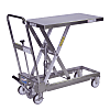 Hand-operated Lift Table Caddy, Stainless Steel Type