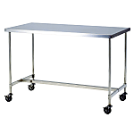 Stainless Steel Workbench, H-Type Frame, with Casters, SUS304 Uniform Load (kg) 150