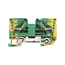 Schutzleiter-Reihenklemme, PUSH IN, 16 mm², 800 V, 76 A, Anzahl Anschlüsse: 2, Anzahl der Etagen: 1, grün / gelb 1896160000