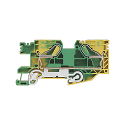 Schutzleiter-Reihenklemme, PUSH IN, 16 mm², 800 V, 76 A, Anzahl Anschlüsse: 2, Anzahl der Etagen: 1, grün / gelb 1896180000