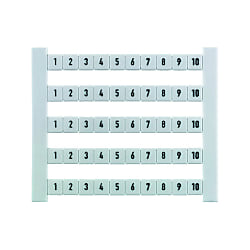 Klemmenmarkierung, Raster in mm: 6.50, Aufgedruckte Zeichen: Zahlen, waagerecht, weiß 0468160101