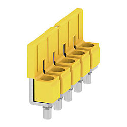 Querverbinder (Klemmen) , geschraubt, Raster in mm: 8.00, Isoliert: Ja, 57 A, gelb 1062660000