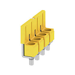 Querverbinder (Klemmen) , geschraubt, Raster in mm: 8.00, Isoliert: Ja, 57 A, gelb 1054860000