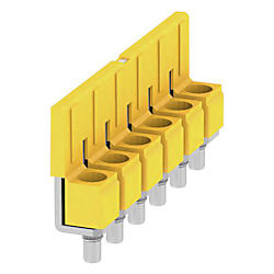 Querverbinder (Klemmen) , geschraubt, Raster in mm: 8.00, Isoliert: Ja, 57 A, gelb 1062670000
