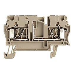 Trenn- und Messtrenn-Reihenklemme, Zugfederanschluss, 6 mm², 690 V, 32 A, schwenkbar, Quertrennung: ohne, TS 35, dunkelbeige 1831130000