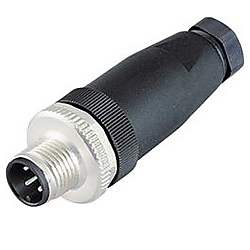 Rundsteckverbinder (feldkonfektionierbar) , Stift, gerade, M12 1044700000